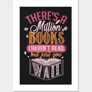 Million Books. Book Lover Tee. Posters and Art